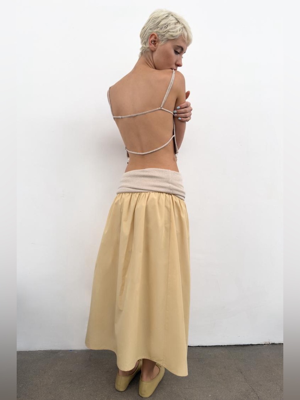 NWT Zara Contrast Fajin Skirt Also known as the Contrast Cummerbund(convertible) - Picture 2 of 14